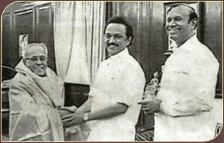 With Thiru M.K. Stalin meeting  Pranab Mukherjee for consultation on Presidential candidate